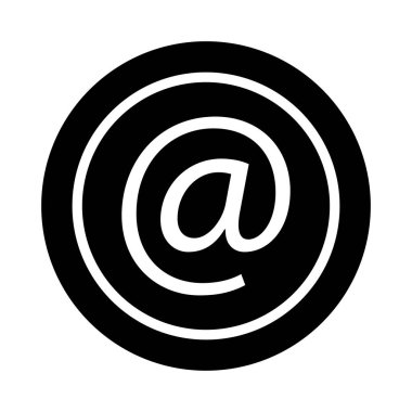 e-posta glyph düz vektör simgesi