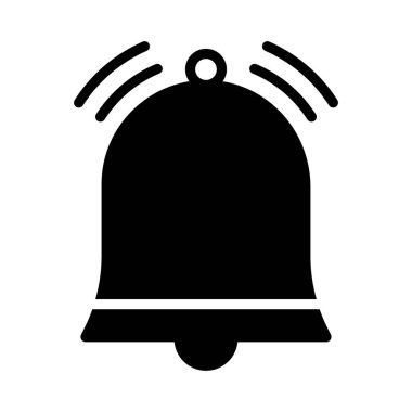 çan glyph düz vektör simgesi