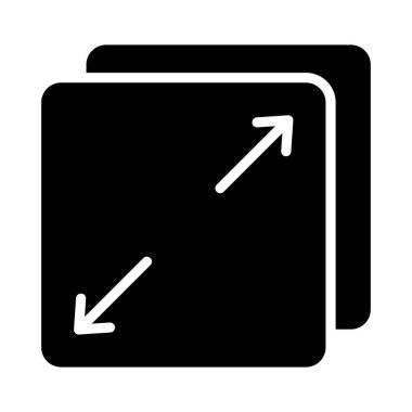 glyph düz vektör simgesini yeniden boyutlandır