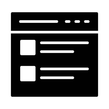 tarayıcı glif düz vektör simge