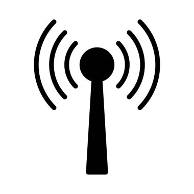 sinyal glyph düz vektör simgesi