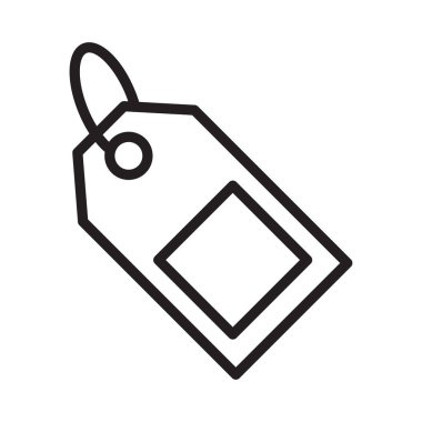 etiket ince çizgi vektör simgesi