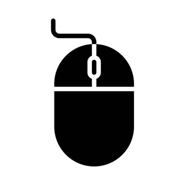 imleç glif düz vektör simgesi