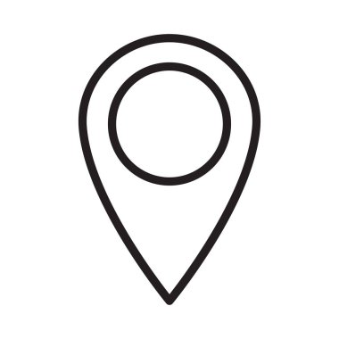 PIN ince çizgi vektör simgesi