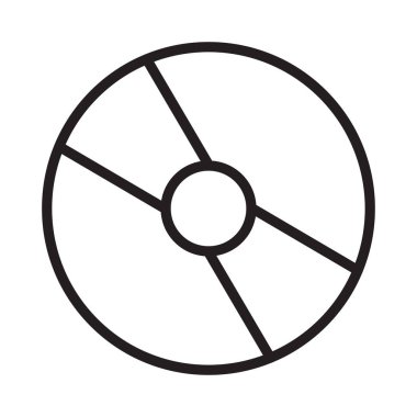 DVD ince çizgi vektör simgesi