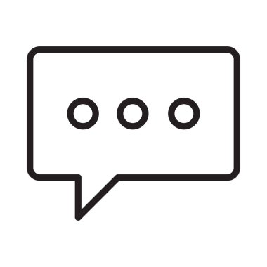 Sohbet ince çizgi vektör simgesi