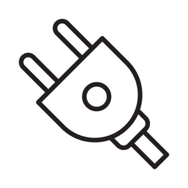 konektör ince çizgi vektör simgesi