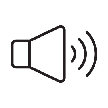 Hoparlör ince çizgi vektör simgesi