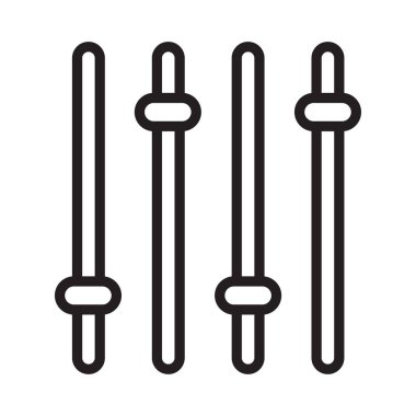 ayar ince çizgi vektör simgesi