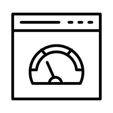 metre ince çizgi vektör simgesi