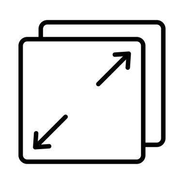 İnce çizgi vektör simgesini yeniden boyutlandır