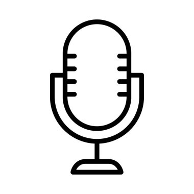 microphone  thin line vector icon