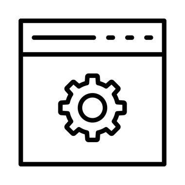 Web sayfası ince çizgi vektör simgesi