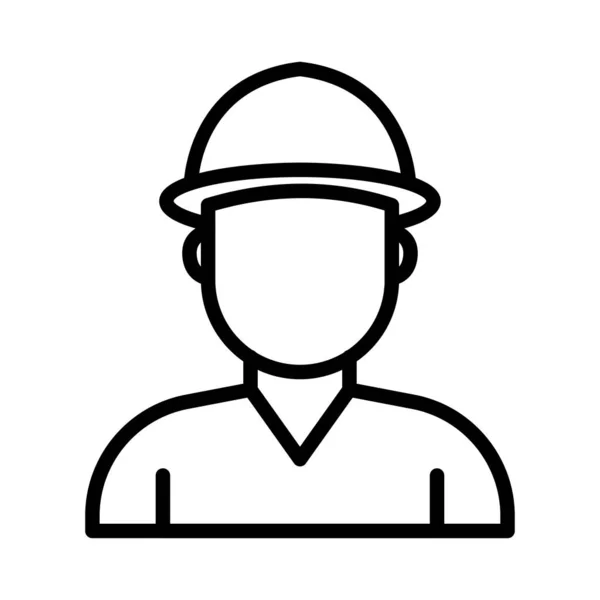 Engineer Thin Line Vector Icon — Stock Vector