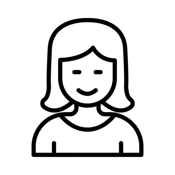 Vrouwen Dunne Lijn Vector Pictogram — Stockvector