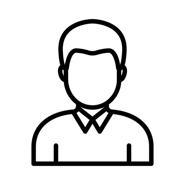 Avatar Dunne Lijn Vector Pictogram — Stockvector