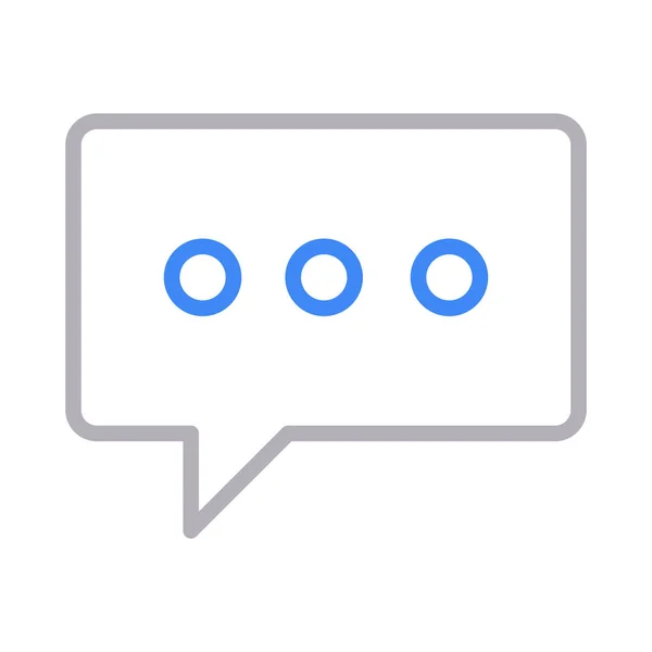 Chat Colour Line Vector Icon — Stock Vector