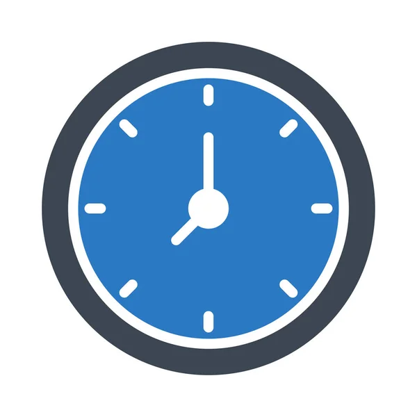 Clock Karakterjel Színes Vektor Ikon — Stock Vector