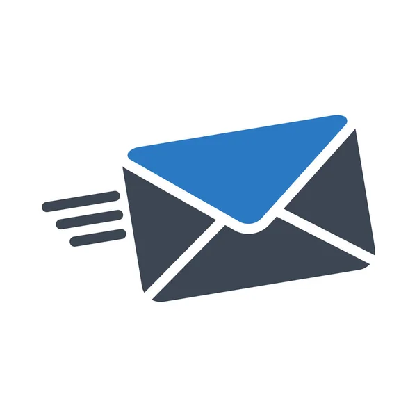 Email Glyph Colour Vector Icon — Stock Vector