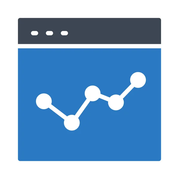 Gráfico Glifo Color Vector Icono — Archivo Imágenes Vectoriales