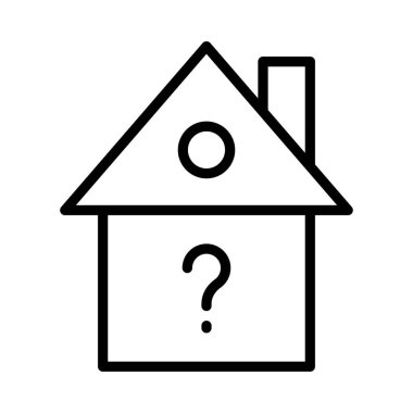 bilinmeyen ince çizgi vektör simgesi