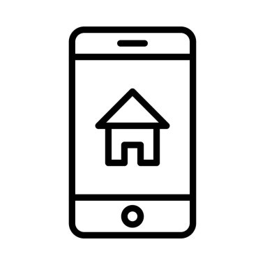 ev ince çizgi vektör simgesi