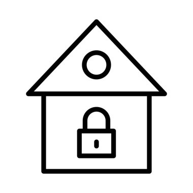 ev ince çizgi vektör simgesi