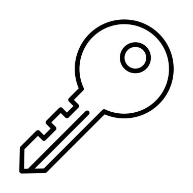 kilit ince çizgi vektör simgesi