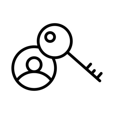 Anahtar İnce Satır Vektörü Simgesi