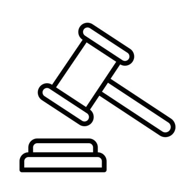 çekiç ince çizgi vektör simgesi