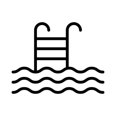 merdiven ince çizgi vektör simgesi