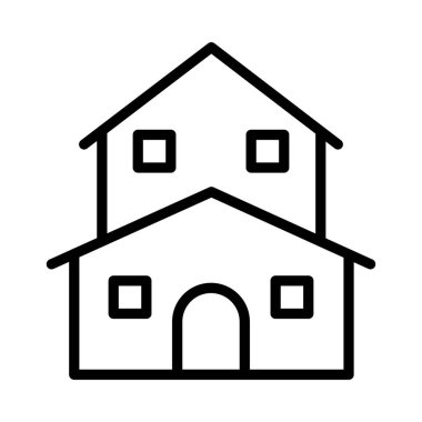 ev ince çizgi vektör simgesi