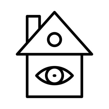 ev ince çizgi vektör simgesi