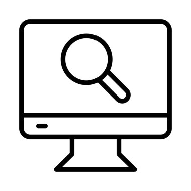 ekran ince çizgi vektör simgesi