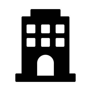 gayrimenkul glyph düz vektör simgesi