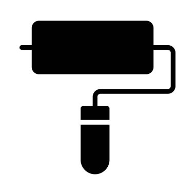 paint glyph düz vektör simgesi