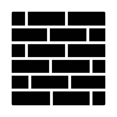 inşaat glyph düz vektör simgesi
