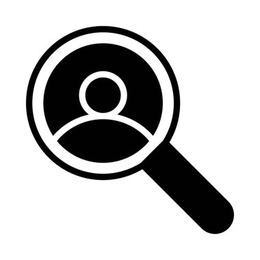 Kullanıcı glif düz vektör simgesi