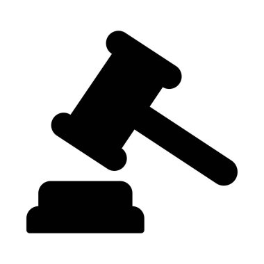 çekiç glyph düz vektör simgesi