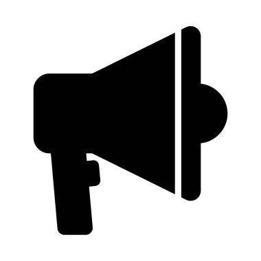 düz hoparlör glif simge vektör