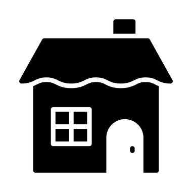 mağaza glyph düz vektör simgesi