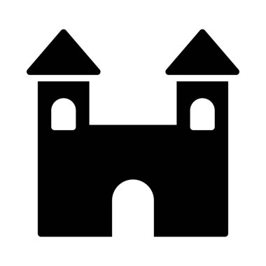 ev glif düz vektör simgesi