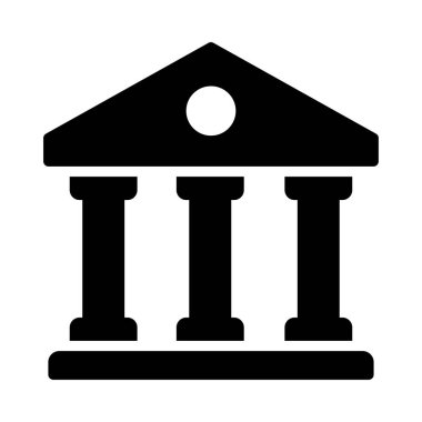 mahkeme glyph düz vektör simgesi