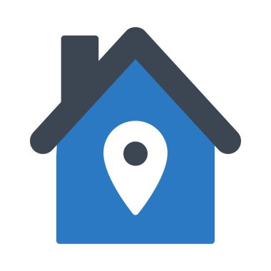 ev glif renk vektör simgesi