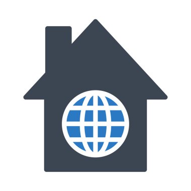 ev glyph renk vektör simgesi