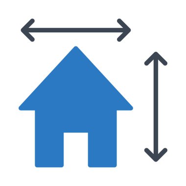 ev glif renk vektör simgesi