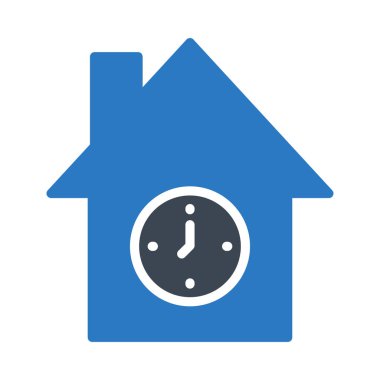 ev glif renk vektör simgesi