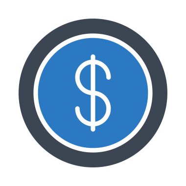 sikke glyph renk vektör simgesi