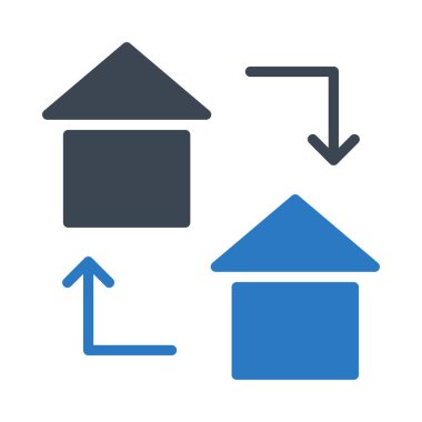 Yapı glif renk vektör simge