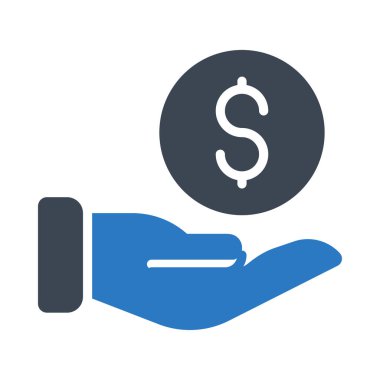 glyph renk vektör simgesi ödeme